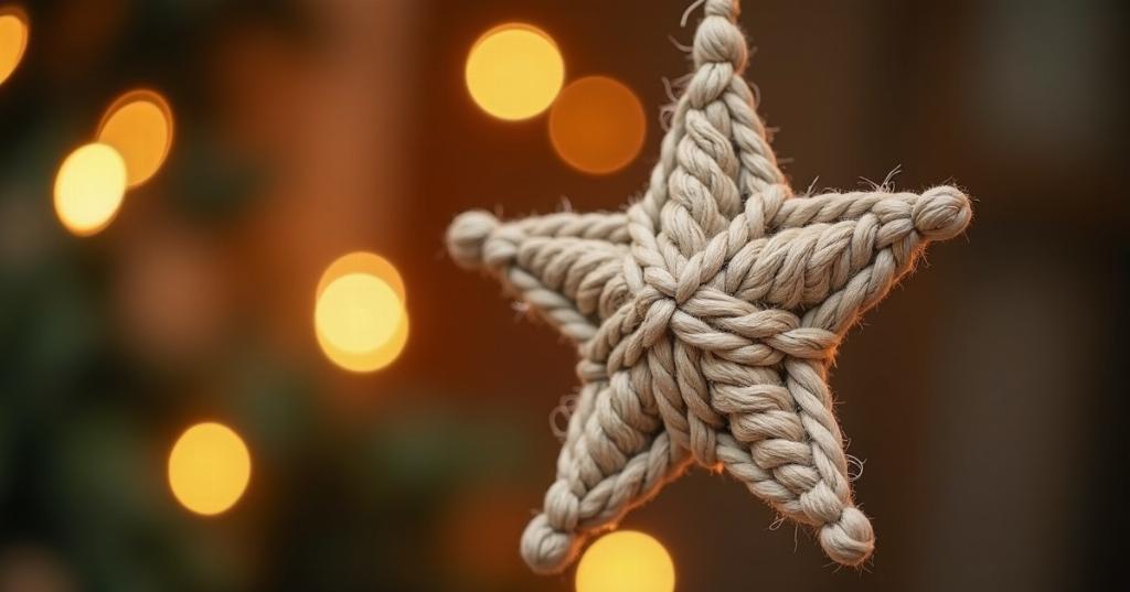 Créez une étoile de Noël en macramé unique pour une déco festive et chaleureuse