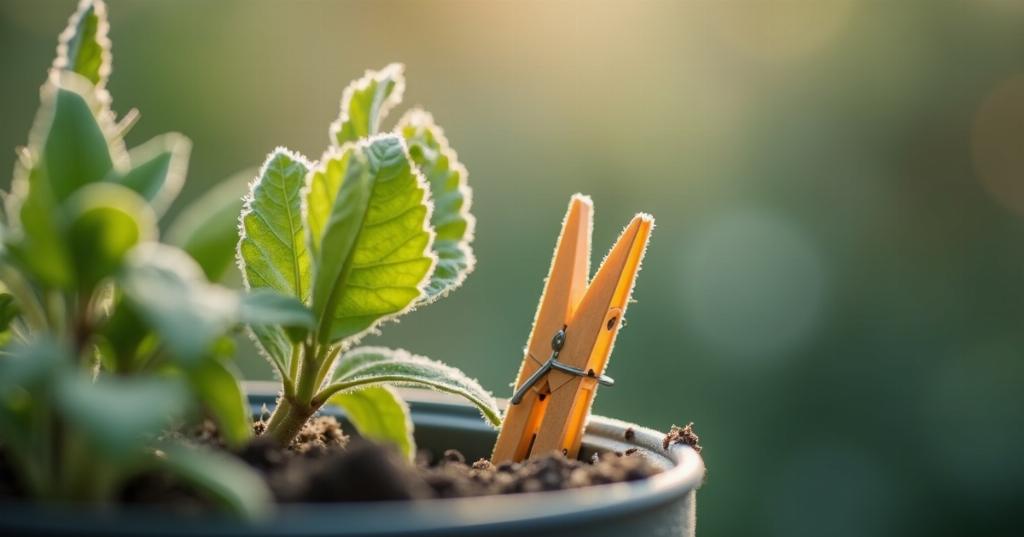Pourquoi la pince à linge est le secret pour protéger vos plantes du gel cet hiver ?