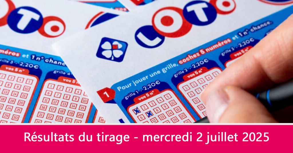 Résultats Loto du mercredi 2 juillet : la combinaison gagnante, un jackpot toujours en jeu
